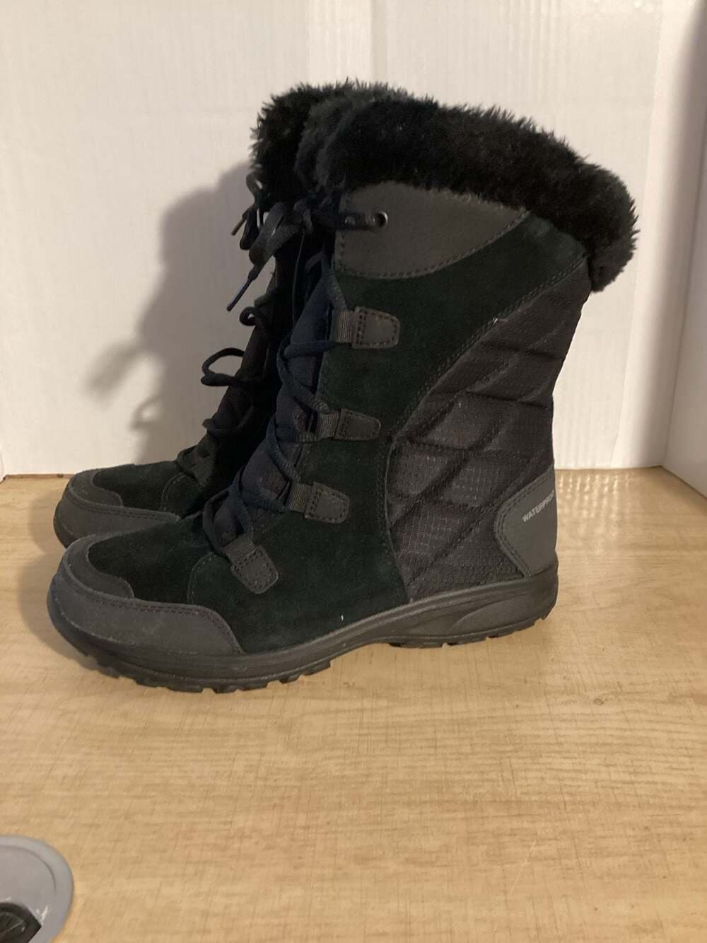 Columbia Ice Maiden II Waterproof Winter Boots Black Size 7.5